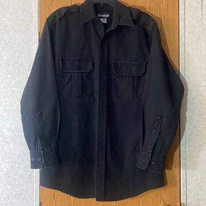 Vintage Prestige Black Long Sleeve Men's Shirt Size Medium